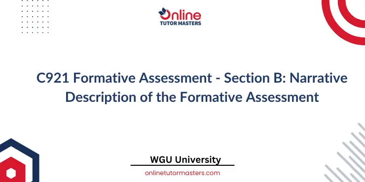 C921 Formative Assessment