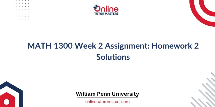 MATH 1300 Week 2 Assignment