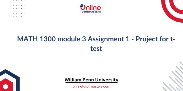 MATH 1300 module 3 Assignment 1