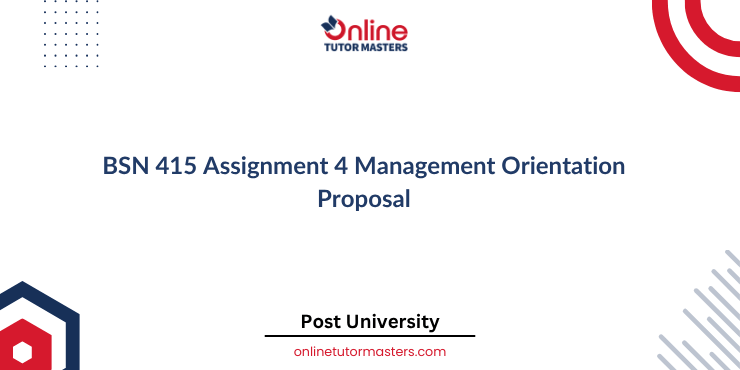 BSN 415 Assignment 4